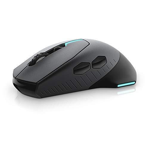 Alienware Wired/Wireless Gaming Mouse AW610M: 16000 DPI Optical Sensor - 350 Hour Rechargeable Battery Life - 7 Buttons - 3-ZONE Alienfx RGB Lighting