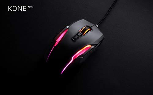 ROCCAT Kone AIMO PC Gaming Mouse, Optical, RGB Backlit Lighting, 23 Programmable Keys, Onboard Memory, Palm Grip, Owl Eye Sensor, Ergonomic, LED Illumination, Adjustable 100 to 16,000 DPI, Black