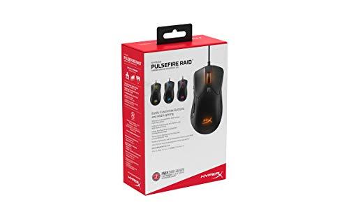 HyperX Pulsefire Raid – Gaming Mouse, 11 Programmable Buttons, RGB, Ergonomic Design, Comfortable Side Grips, Software-Controlled Customization