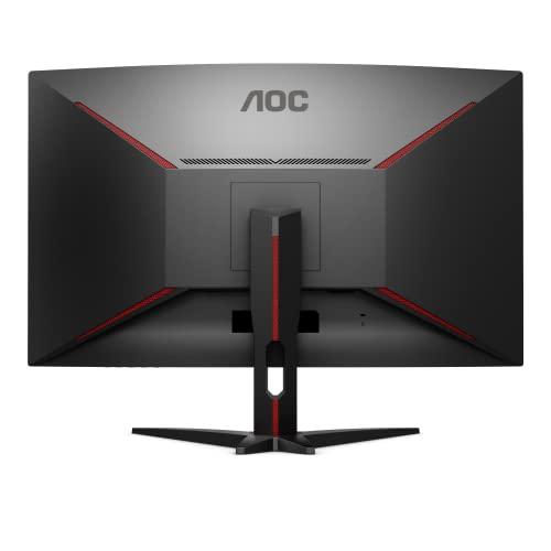 AOC CQ32G1 31.5" Curved Frameless Gaming Monitor, Quad HD 2560x1440, VA panel, 4 ms Response Time, MPRT, 144Hz, FreeSync, DisplayPort/HDMI/VGA, VESA, Black