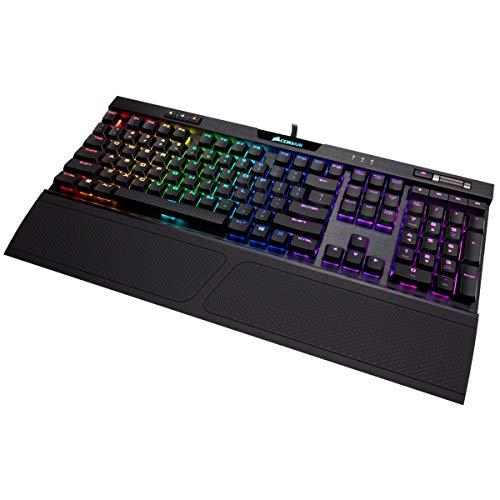 CORSAIR K70 RGB MK.2 RAPIDFIRE Low Profile - Backlit RGB LED - USB Passthrough & Media Controls - Fastest & Linear Low Profile - Cherry MX Speed