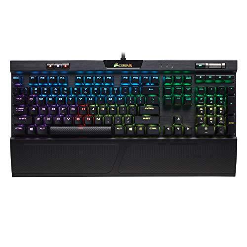 Corsair K70 RGB MK.2 Mechanical Gaming Keyboard - USB Passthrough & Media Controls - Linear & Quiet - Cherry MX Red - RGB LED Backlit (CH-9109010-NA)