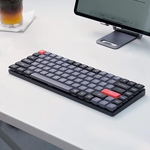 Keychron K3 Pro Wireless Custom Mechanical Keyboard, 75% Layout QMK/VIA Programmable Bluetooth/Wired RGB Ultra-Slim with Hot-swappable Gateron Low-Profile Blue Compatible with Mac Windows Linux