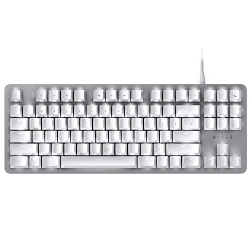 Razer BlackWidow Lite TKL Tenkeyless Mechanical Keyboard : Orange Key Switches - Tactile & Silent - White Individual Key Lighting - Compact Design - Detachable Cable - Mercury White, one Size