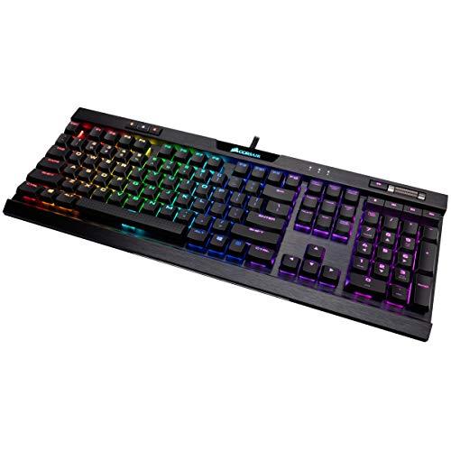 CORSAIR K70 RGB MK.2 RAPIDFIRE Low Profile - Backlit RGB LED - USB Passthrough & Media Controls - Fastest & Linear Low Profile - Cherry MX Speed