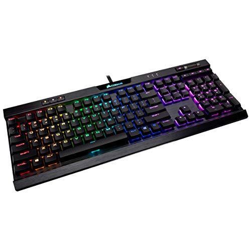 CORSAIR K70 RGB MK.2 RAPIDFIRE Low Profile - Backlit RGB LED - USB Passthrough & Media Controls - Fastest & Linear Low Profile - Cherry MX Speed