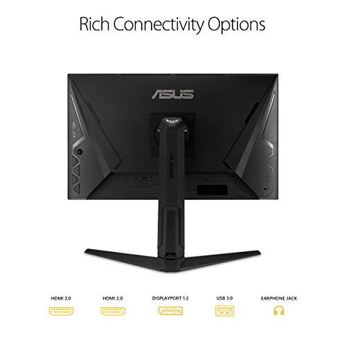 ASUS TUF Gaming 27" 2K Monitor (VG27AQL1A) - QHD (2560 x 1440), IPS, 170Hz (Supports 144Hz), 1ms, Extreme Low Motion Blur, DisplayHDR, Speaker, G-SYNC Compatible, VESA Mountable, DisplayPort, HDMI