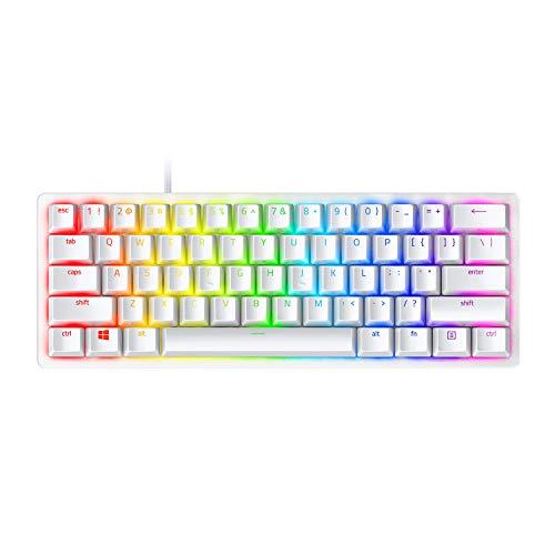 Razer Huntsman Mini 60% Gaming Keyboard: Fastest Keyboard Switches Ever - Clicky Optical Switches - Chroma RGB Lighting - PBT Keycaps - Onboard Memory - Mercury White