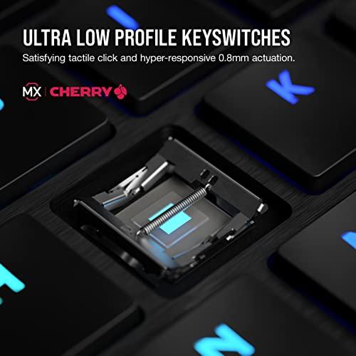 Corsair K100 AIR Wireless RGB Mechanical Gaming Keyboard - Ultra-Thin, Sub-1ms Slipstream , Low-Latency Bluetooth, Cherry MX Ultra Low Profile Keyswitches - NA Layout, QWERTY - Black