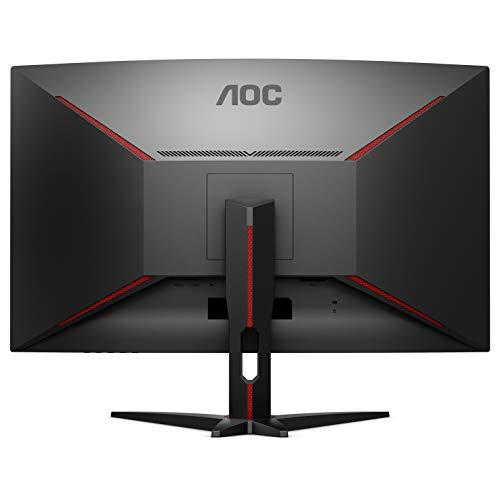 AOC CQ32G1 31.5" Curved Frameless Gaming Monitor, Quad HD 2560x1440, VA panel, 4 ms Response Time, MPRT, 144Hz, FreeSync, DisplayPort/HDMI/VGA, VESA, Black