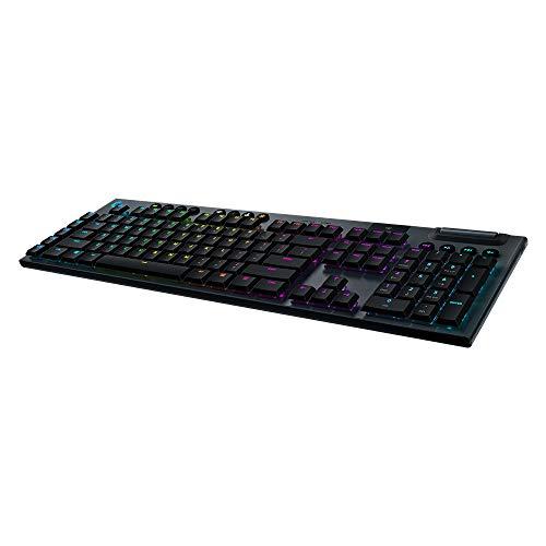 Logitech G915 LIGHTSPEED RGB Mechanical Gaming Keyboard, Low Profile GL Clicky Key Switch, LIGHTSYNC RGB, Advanced LIGHTSPEED Wireless and Bluetooth Support - Clicky