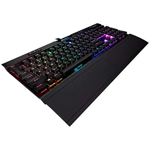 CORSAIR K70 RGB MK.2 RAPIDFIRE Low Profile - Backlit RGB LED - USB Passthrough & Media Controls - Fastest & Linear Low Profile - Cherry MX Speed