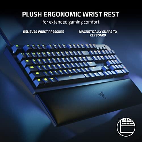 Razer Huntsman V2 Optical Gaming Keyboard: Fastest Linear Optical Switches Gen-2 w/Sound Dampeners & 8000Hz Polling Rate - Doubleshot PBT Keycaps - Dedicated Media Keys & Dial - Ergonomic Wrist Rest