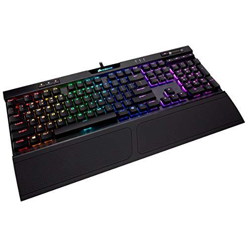 CORSAIR K70 RGB MK.2 RAPIDFIRE Low Profile - Backlit RGB LED - USB Passthrough & Media Controls - Fastest & Linear Low Profile - Cherry MX Speed