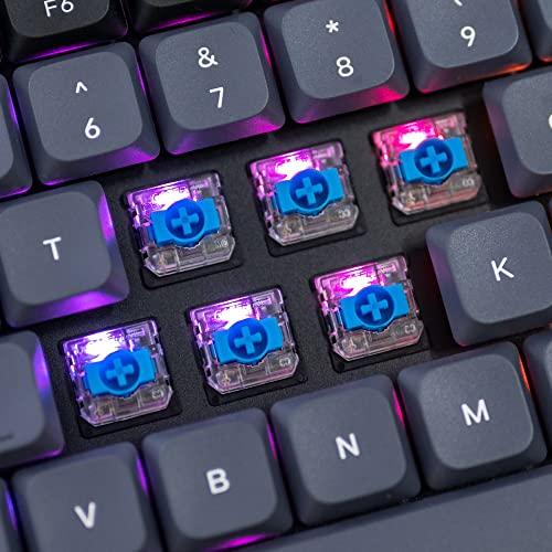 Keychron K3 Pro Wireless Custom Mechanical Keyboard, 75% Layout QMK/VIA Programmable Bluetooth/Wired RGB Ultra-Slim with Hot-swappable Gateron Low-Profile Blue Compatible with Mac Windows Linux