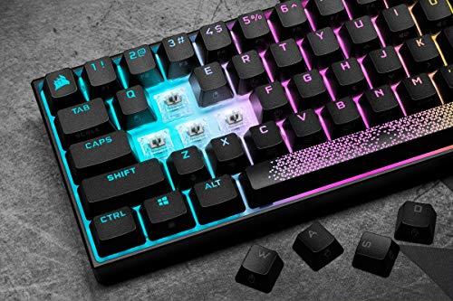 Corsair K65 RGB MINI 60% Mechanical Gaming Keyboard (Customizable Per-Key RGB Backlighting, CHERRY MX Speed Mechanical Keyswitches, Detachable USB Type-C Cable, AXON Hyper-Processing Technology) Black