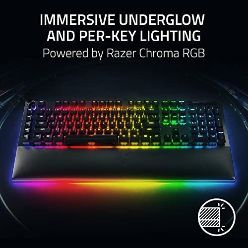 Razer BlackWidow V4 Pro Wired Mechanical Gaming Keyboard: Green Mechanical Switches Tactile & Clicky - Doubleshot ABS Keycaps - Command Dial - Programmable Macros - Chroma RGB - Magnetic Wrist Rest