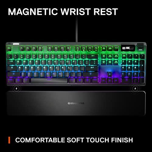 SteelSeries Apex Pro Mechanical Gaming Keyboard – Adjustable Actuation Switches – World’s Fastest Mechanical Keyboard – OLED Smart Display – RGB Backlit