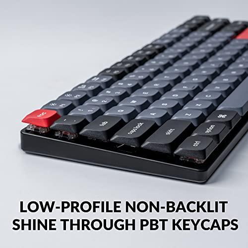 Keychron K3 Pro Wireless Custom Mechanical Keyboard, 75% Layout QMK/VIA Programmable Bluetooth/Wired RGB Ultra-Slim with Hot-swappable Gateron Low-Profile Blue Compatible with Mac Windows Linux