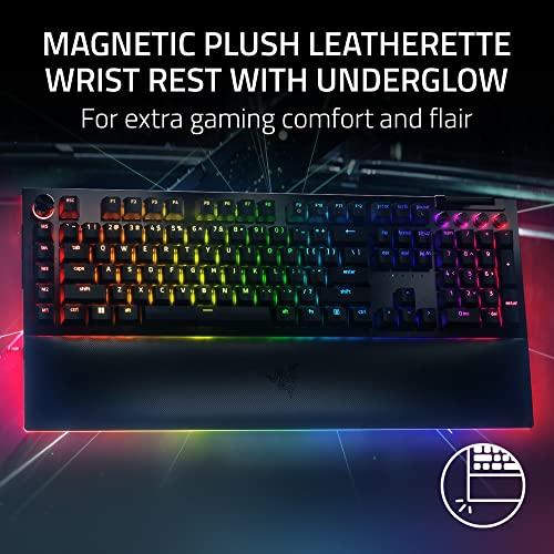 Razer BlackWidow V4 Pro Wired Mechanical Gaming Keyboard: Green Mechanical Switches Tactile & Clicky - Doubleshot ABS Keycaps - Command Dial - Programmable Macros - Chroma RGB - Magnetic Wrist Rest