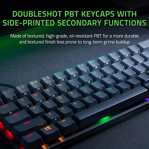 Razer Huntsman Mini 60% Gaming Keyboard: Fast Keyboard Switches - Clicky Optical Switches - Chroma RGB Lighting - PBT Keycaps - Onboard Memory - Classic Black (Renewed)