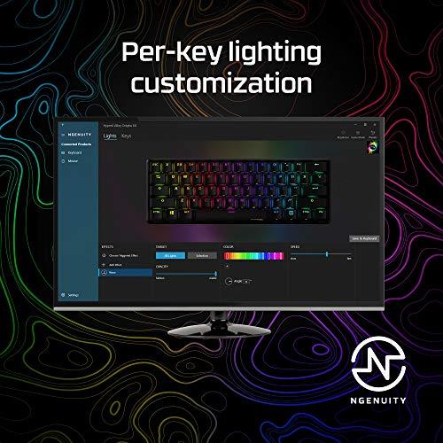 HyperX Alloy Origins 60 - Mechanical Gaming Keyboard, Ultra Compact 60% Form Factor, Double Shot PBT Keycaps, RGB LED Backlit, NGENUITY Software Compatible - Linear HyperX Red Switch