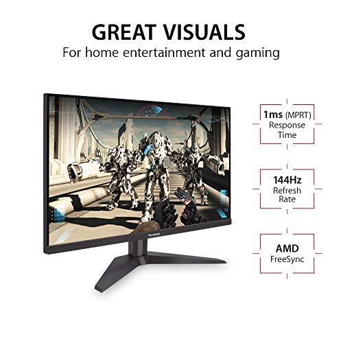 ViewSonic VX2758-2KP-MHD 27 Inch WQHD 1440p 144Hz 1ms IPS Gaming Monitor with FreeSync Premium Eye Care HDMI and DisplayPort