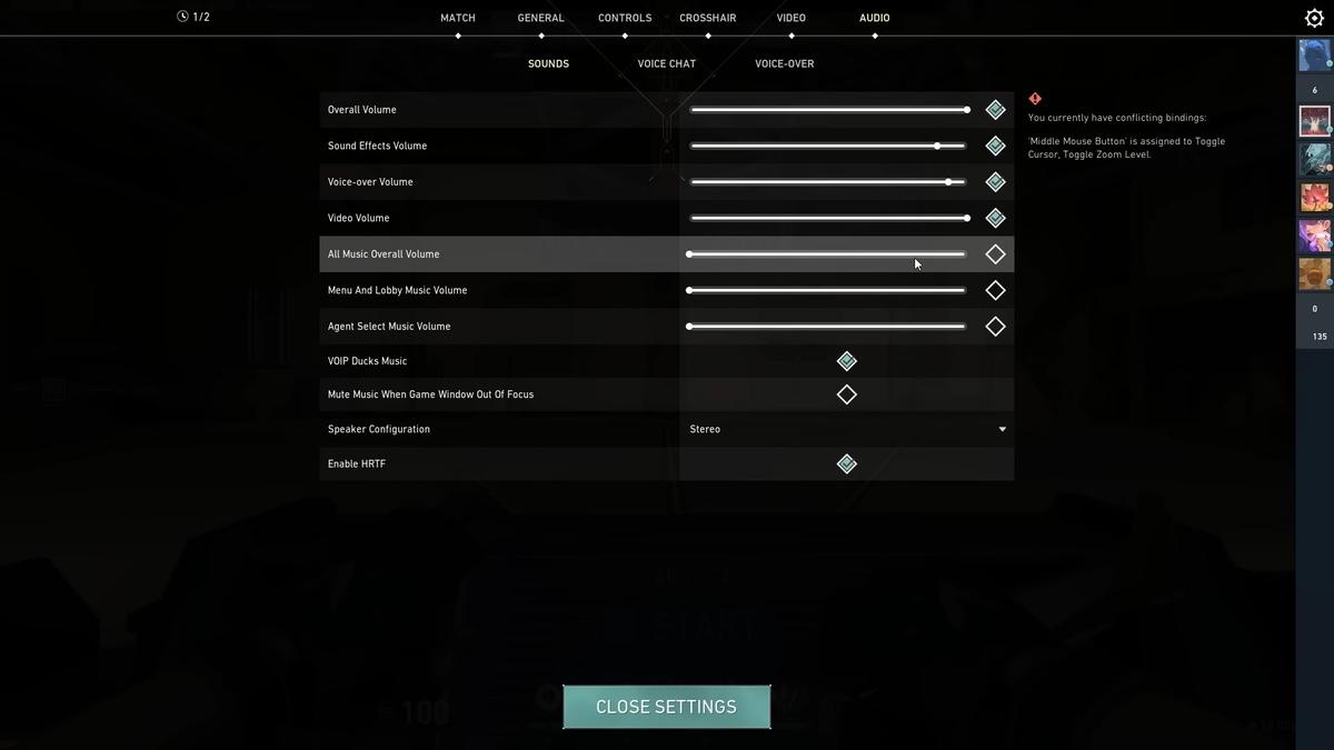 Valorant Audio Settings